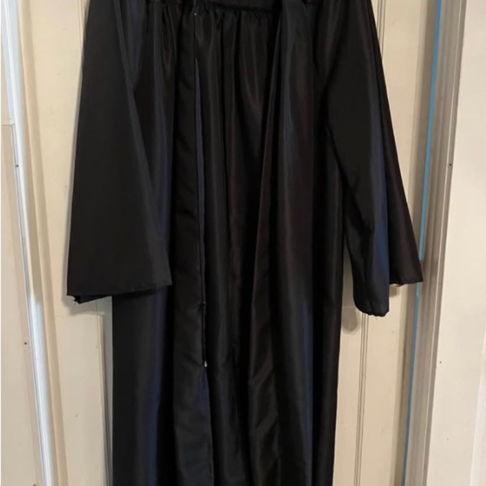 Men's Black Graduation Gown - Classic Academic Robe